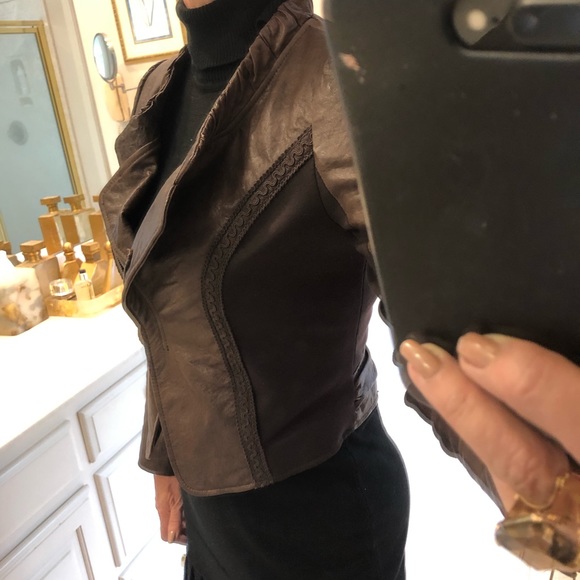 McGinn leather motorcycle jacket, Sz S - Picture 4 of 13